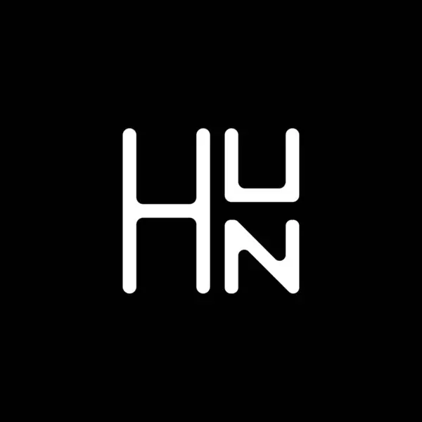 Diseño Del Vector Del Logotipo Letra Hun Logotipo Simple Moderno — Archivo Imágenes Vectoriales