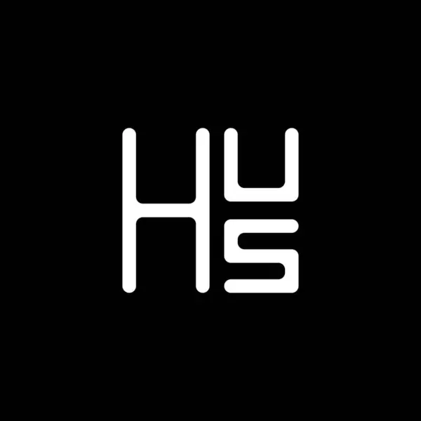 Hus字母标识矢量设计 Hus简单而现代的标识 Hus豪华字母表设计 — 图库矢量图片