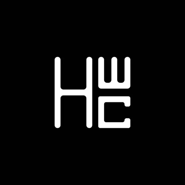 Hwcレターロゴベクターデザイン Hwcシンプルでモダンなロゴ Hwc 豪華なアルファベットデザイン — ストックベクタ