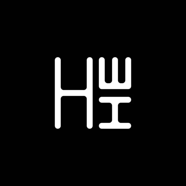 Hwi Буква Векторный Дизайн Логотипа Hwi Простой Современный Логотип Роскошный — стоковый вектор