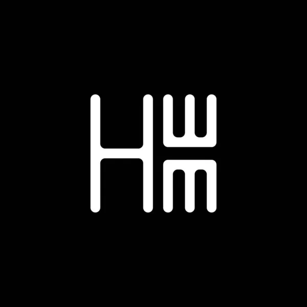 Σχεδιασμός Φορέα Λογότυπου Γραμμάτων Hwm Απλό Και Μοντέρνο Λογότυπο Hwm — Διανυσματικό Αρχείο