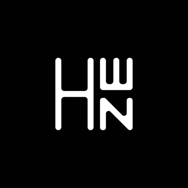 Hwn Litera Logo Wektor Projektu Hwn Proste Nowoczesne Logo Hwn — Wektor stockowy