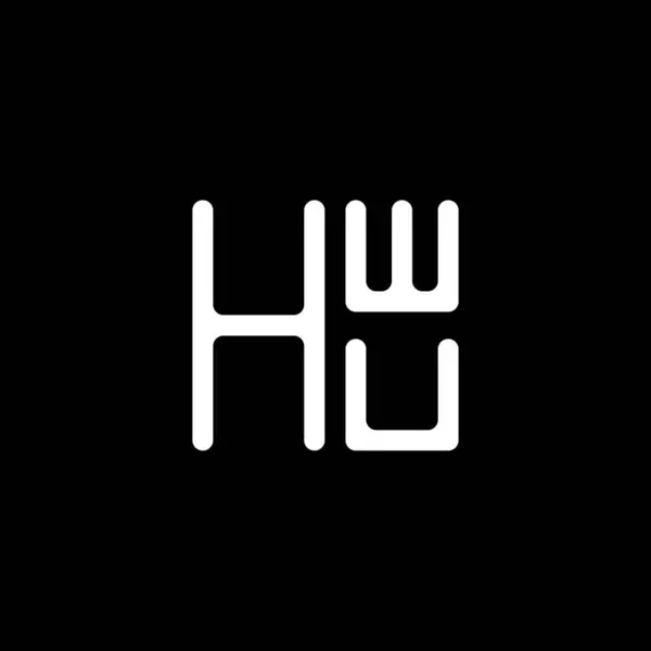 Hwu Brev Logotyp Vektor Design Hwu Enkel Och Modern Logotyp — Stock vektor