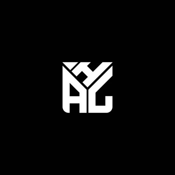 Векторный Дизайн Логотипа Hal Простой Современный Логотип Hal Роскошный Алфавит Стоковая Иллюстрация