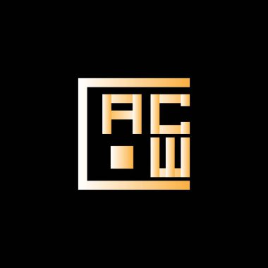 ACW harfli logo vektör tasarımı, ACW basit ve modern logo. ACW lüks alfabe tasarımı  