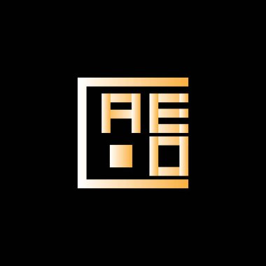 AEO harfi logo vektör tasarımı, AEO basit ve modern logo. AEO lüks alfabe tasarımı  