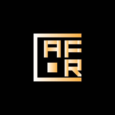 AFR harfi logo vektör tasarımı, AFR basit ve modern logo. AFR lüks alfabe tasarımı  