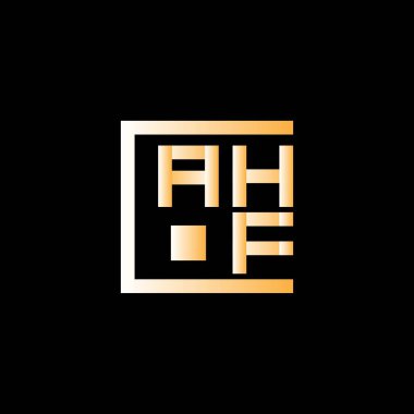 AHF harf logo vektör tasarımı, AHF basit ve modern logo. AHF lüks alfabe tasarımı  