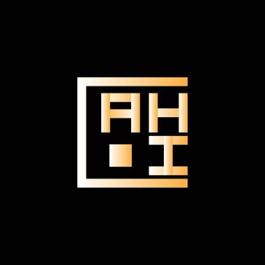 AHI harf logo vektör tasarımı, AHI basit ve modern logo. AHI lüks alfabe tasarımı  