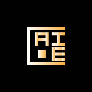 AIE harfli logo vektör tasarımı, AIE basit ve modern logo. AIE lüks alfabe tasarımı  