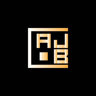 AJB harfli logo vektör tasarımı, AJB basit ve modern logo. AJB lüks alfabe tasarımı  