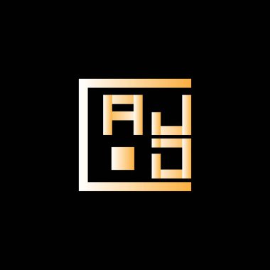 AJD harfli logo vektör tasarımı, AJD basit ve modern logo. AJD lüks alfabe tasarımı  