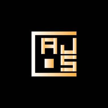 AJS harfli logo vektör tasarımı, AJS basit ve modern logo. AJS lüks alfabe tasarımı  