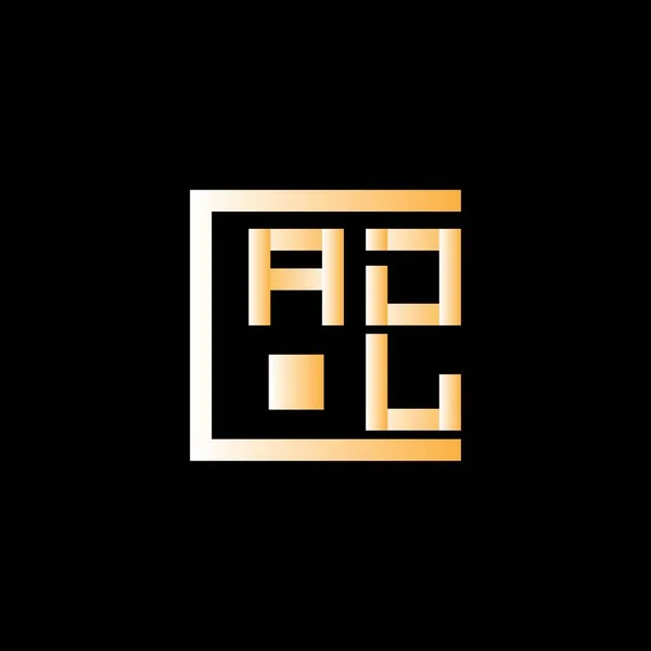 Adl Litera Logo Wektor Projektu Adl Proste Nowoczesne Logo Adl — Wektor stockowy