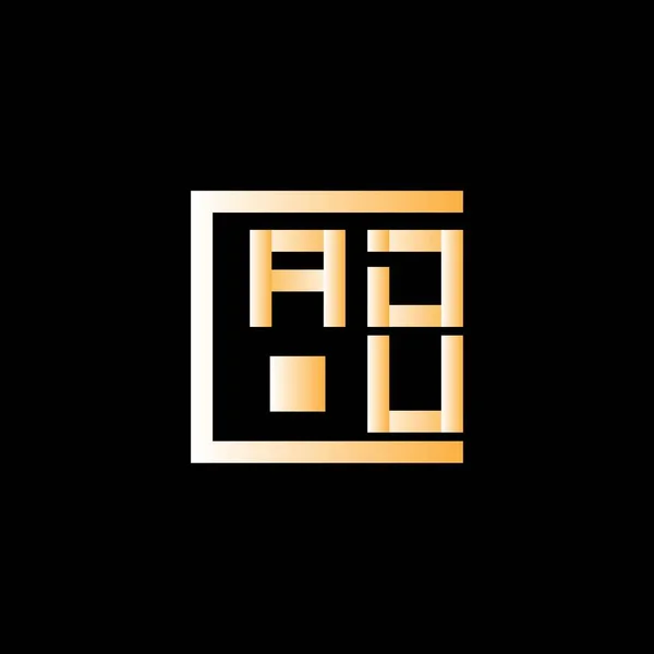 การออกแบบเวกเตอร โลโก กษร Adu โลโก Adu ายและท นสม Adu การออกแบบต — ภาพเวกเตอร์สต็อก