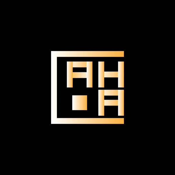 Aha Letter Logo Vektor Design Aha Einfaches Und Modernes Logo — Stockvektor