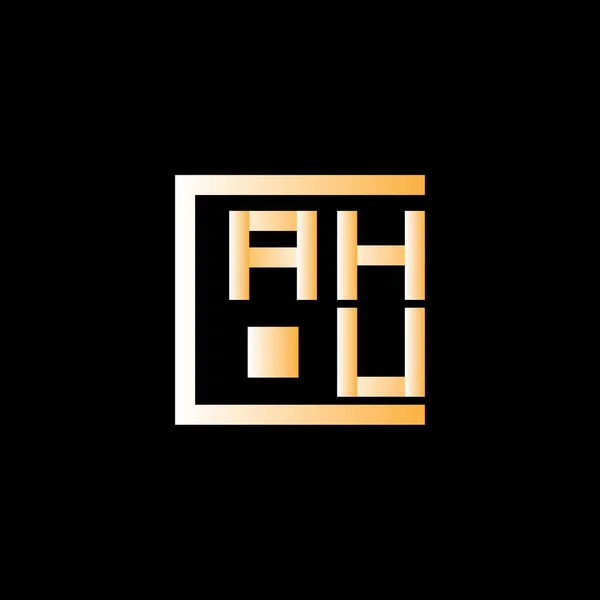 Ahuレターロゴベクターデザイン Ahuシンプルでモダンなロゴ Ahu 豪華なアルファベットデザイン — ストックベクタ