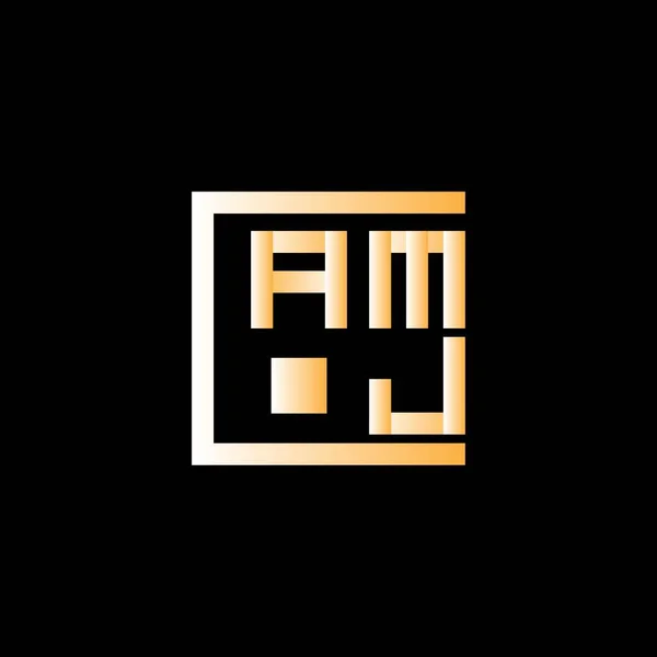 Amj Letter Logo Vector Design Amj Simple Modern Logo Amj — Stock Vector