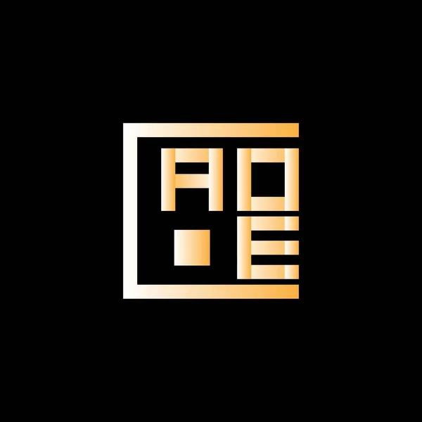 การออกแบบโลโก กษร Aoe Aoe โลโก ยบง ายและท นสม Aoe การออกแบบต — ภาพเวกเตอร์สต็อก