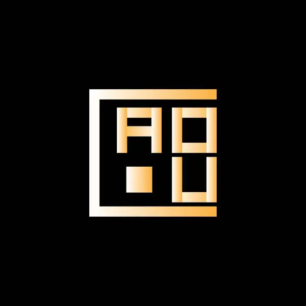 Diseño Vectores Logotipo Letra Aou Logotipo Simple Moderno Aou Diseño — Vector de stock