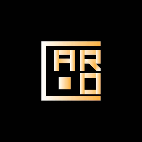 Aro Lettera Logo Vettoriale Design Aro Logo Semplice Moderno Aro — Vettoriale Stock