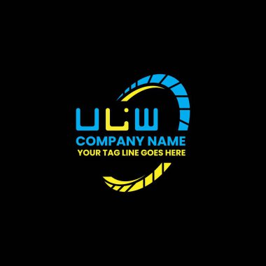 ULW harfli logo vektör tasarımı, ULW basit ve modern logo. ULW lüks alfabe tasarımı  