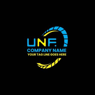 UNF harfli logo vektör tasarımı, UNF basit ve modern logosu. UNF lüks alfabe tasarımı  