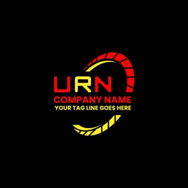 URN harfi logo vektör tasarımı, URN basit ve modern logo. URN lüks alfabe tasarımı  