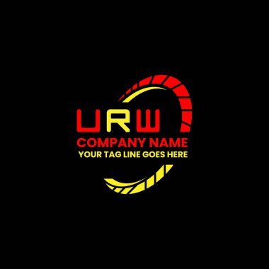 URW harfli logo vektör tasarımı, URW basit ve modern logo. URW lüks alfabe tasarımı  