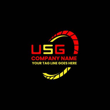 USG harf logo vektör tasarımı, USG basit ve modern logo. USG lüks alfabe tasarımı  