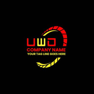 UWD harfli logo vektör tasarımı, UWD basit ve modern logo. UWD lüks alfabe tasarımı  