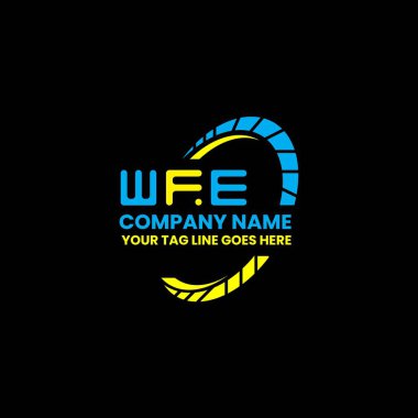 WFE harfli logo vektör tasarımı, WFE basit ve modern logo. WFE lüks alfabe tasarımı  