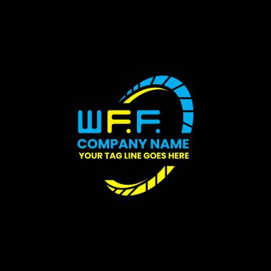 WFF harfli logo vektör tasarımı, WFF basit ve modern logo. WFF lüks alfabe tasarımı  