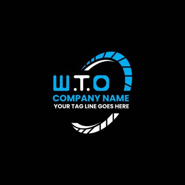 WTO harfli logo vektör tasarımı, WTO basit ve modern logosu. WTO lüks alfabe tasarımı  