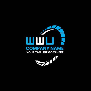 WWU harfi logo vektör tasarımı, WWU basit ve modern logo. WWU lüks alfabe tasarımı  