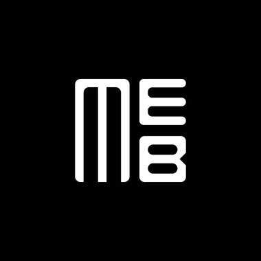MEB harfi logo vektör tasarımı, MEB basit ve modern logo. MEB lüks alfabe tasarımı  
