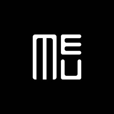 MEU harfli logo vektör tasarımı, MEU basit ve modern logosu. MEU lüks alfabe tasarımı  