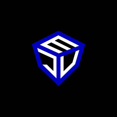 MJU harfli logo vektör tasarımı, basit ve modern MJU logosu. MJU lüks alfabe tasarımı  