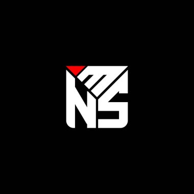 MNS harfli logo vektör tasarımı, basit ve modern MNS logosu. MNS lüks alfabe tasarımı  