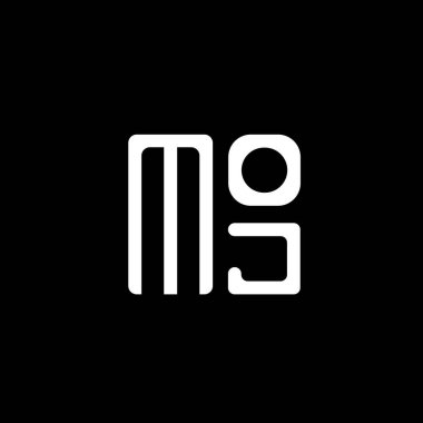 MOJ harfli logo vektör tasarımı, MOJ basit ve modern logo. MOJ lüks alfabe tasarımı  