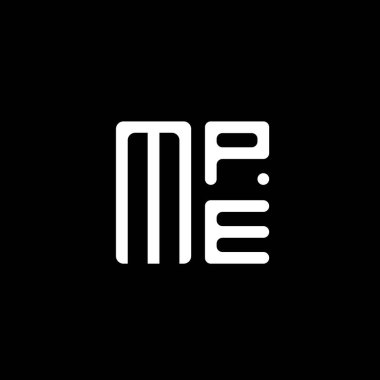 MPE harfli logo vektör tasarımı, MPE basit ve modern logo. MPE lüks alfabe tasarımı  