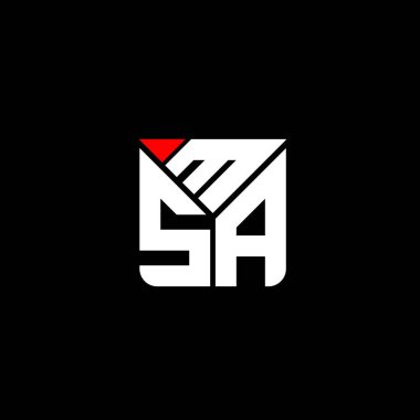 MSA harfli logo vektör tasarımı, basit ve modern logo. MSA lüks alfabe tasarımı  