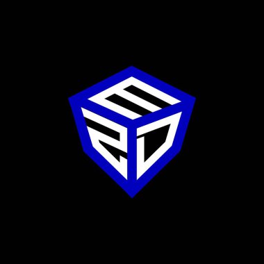 MZD harfli logo vektör tasarımı, MZD basit ve modern logo. MZD lüks alfabe tasarımı  