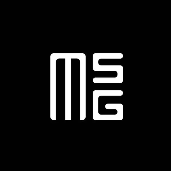 Msg字母标识矢量设计 Msg简单而现代的标识 Msg豪华字母表设计 免版税图库插图