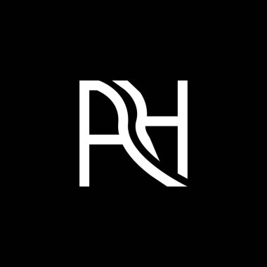 AH harfi logo vektör tasarımı, AH basit ve modern logo. Lüks alfabe tasarımı  