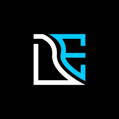 DE harfi logo vektör tasarımı, DE basit ve modern logo. De Lüks alfabe tasarımı  