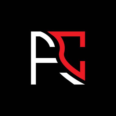 FC harfli logo vektör tasarımı, FC basit ve modern logo. FC lüks alfabe tasarımı  