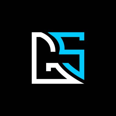 GS harfi logo vektör tasarımı, GS basit ve modern logo. GS lüks alfabe tasarımı  