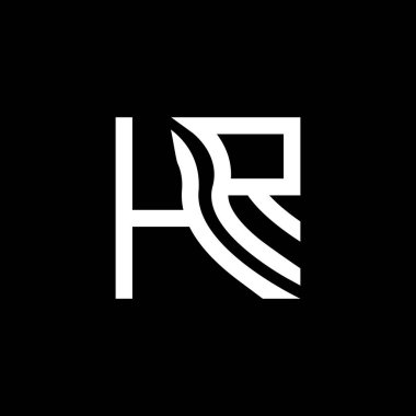 HR harfli logo vektör tasarımı, basit ve modern HR logosu. HR lüks alfabe tasarımı  