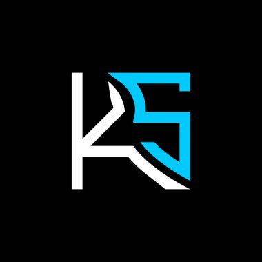 KS harfi logo vektör tasarımı, KS basit ve modern logo. KS lüks alfabe tasarımı  